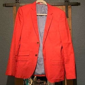 Men’s Vibrant Orange slim fit blazer - medium